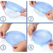 Silikon Yemek Saklama Kapak Seti 6 Adet thumbnail 2