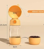 Taşınabilir Evcil Hayvan Mama Hazneli Su Matarası thumbnail 3