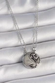 316L Çelik Gümüş Renk Zincir Zirkon Taşlı Ying Yang Model Gün Batımı İşlemeli Arakdaşlık Kadın Kolye - TJ-BKO10028 thumbnail 1