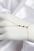 Tahtakale Toptancı Pirinç Renkli Zirkon Taşlı Model Gold Renk Şahmeran 723 - 1