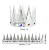 Yumuşak Gümüş Kral Tacı 55 cm thumbnail 2