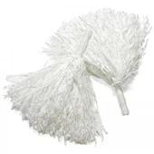 Beyaz Renk Gösteri Ponponu Çift thumbnail 2