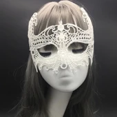 Beyaz Renk Dantel Kesim Balo Maskesi thumbnail 4