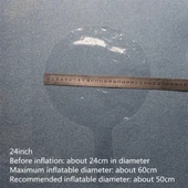 Kırmızı Simli Yuvarlak Şeffaf Balon 24 İnç thumbnail 2