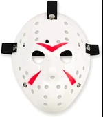 Beyaz Kırmızı Çizgili Tam Yüz Hokey Maskesi thumbnail 2