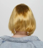 Düz Kesim Küt Parti Peruğu Altın Renk thumbnail 2