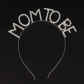 Kristal Taşlı Gümüş Renk Mom to Be Tacı Anne Tacı thumbnail 1