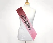 Pembe Siyah Happy Birthday Simli Kuşak Kemer thumbnail 2