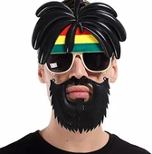 Rasta Peruklu Bob Marley Parti Gözlüğü thumbnail 1