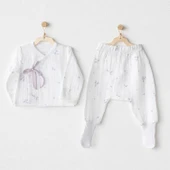 Andywawa AC25584 Magical Butterfly Müslin 2'Li Zıbın Takım White - 1