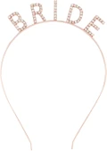 Rose Gold Bekarlığa Veda Kristal Taş Bride Tacı thumbnail 2
