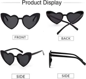 Siyah Renk Kalp Şekilli Parti Gözlüğü thumbnail 3