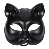 Siyah Renk Lüks Kedi Maskesi thumbnail 1