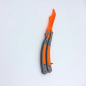 CS GO Kelebek Bıçak Şeklinde Tarak Sallama Dekoratif Turuncu Gri - 6