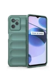 Realme C35 Kılıf Optimum Silikon - Koyu Yeşil - 1