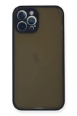 iPhone 12 Pro Kılıf Montreal Silikon Kapak - Lacivert - 1