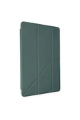 iPad 10.2 (8.nesil) Kılıf Kalemlikli Mars Tablet Kılıfı - Koyu Yeşil - 2