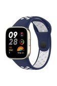 Xiaomi Redmi Watch 3 Spor Delikli Kordon - Lacivert-Beyaz - 1