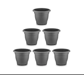 Omnipazar SO-VHS4 Dekoratif Vaha Saksı İç ve Dış Mekan 7.7 lt Antrasit 6 Adet thumbnail 1