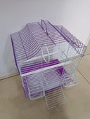 Qh Pet Kuş Kafesi 30x23x39 cm Mor  H89102-R Kanarya Muhabbet Kuşu için - 3