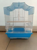 Qh Pet Kuş Kafesi 30x23x39 cm Mavi  H89102-R Kanarya Muhabbet Kuşu için thumbnail 3