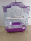 Qh Pet Kuş Kafesi 30x23x39 cm Mor  H89102-R Kanarya Muhabbet Kuşu için - 2