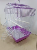 Qh Pet Kuş Kafesi 30x23x39 cm Mor  H89102-R Kanarya Muhabbet Kuşu için - 4