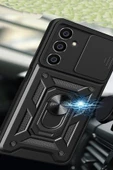 Samsung Galaxy A05S Kılıf Pars Lens Yüzüklü Silikon - Kırmızı - 2