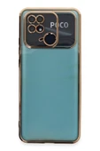 Xiaomi Redmi 10C Kılıf Lensli Silikon - Gold - 2