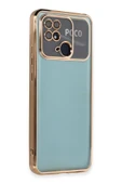 Xiaomi Redmi 10C Kılıf Lensli Silikon - Gold - 1