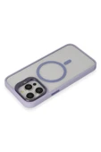 iPhone 15 Pro Kılıf Roblox Lens Magsafe Standlı Kapak - Lila - 3