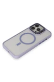 iPhone 15 Pro Kılıf Roblox Lens Magsafe Standlı Kapak - Lila - 4