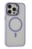 iPhone 15 Pro Kılıf Roblox Lens Magsafe Standlı Kapak - Lila - 1