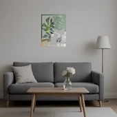 Monstera Bitkisi Desenli İç Mekan Aynalı Tabloi - 5