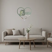 Kalp ve Aşk Temalı Dekoratif Aynalı Tablo thumbnail 1