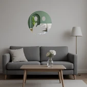 Gözler Açık El Ağız Üzerinde Yüz İfadeli Dekoratif Aynalı Tablo - 4