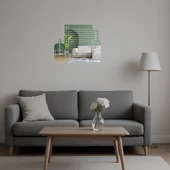 Renkli Kağıtlar ve Tutkal Duvar Aynalı Tablosu - 5