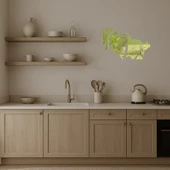 Tropikal Monstera Desenli Duvar Altın Aynalı Tablosu - 3