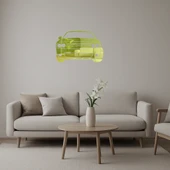 Klasik Muscle Car Dekoratif Altın Aynalı Tablo - 1