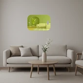 Modern Çizgiler İç Mekan Dekoratif Altın Aynalı Tablo - 1