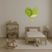 Kalp ve Aşk Figürlü Modern Altın Aynalı Tablo - 4