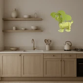 Büyük Kulaklı Köpek Dekoratif  Altın Aynalı Tablo thumbnail 3