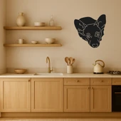 Köpek Yüzü Temalı Dekoratif Duvar Tablosu - 2