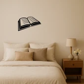 Açık Kitap Tasarımlı Ahşap Tablo - 1