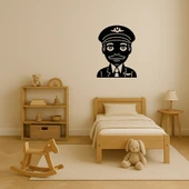 Pilot Adam Emoji MDF Duvar Dekoru thumbnail 3