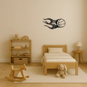 Alevli Basketbol MDF Dekoratif Tablo thumbnail 3