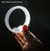 Beyaz-Gümüş Led Işıklı Baskı Yapılabilen Pilli Bileklik Bilezik - 1
