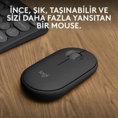 LOGITECH PEBBLE 2  M350S GRAFIT KABLOSUZ SESSİZ MOUSE 910-007015 - 2