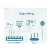 TP-LINK LS1005 5PORT 10/100 YÖNETİLEMEZ SWITCH thumbnail 6