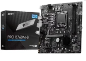 MSI PRO B760M-B DDR4 4800(OC) PCI-E M.2 USB3.2 HDMI mATX - 1